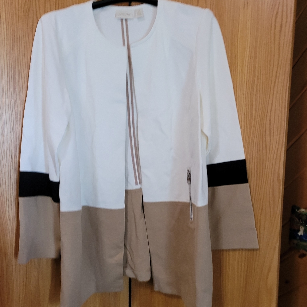 Chico's jacket,  sz 2, cream